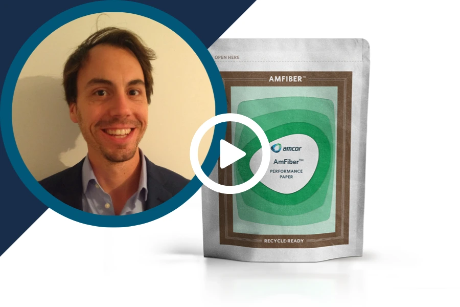 Headshot of a man and paper product.